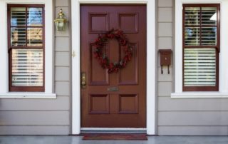 dark red replacement front door