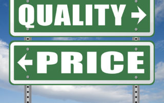 quality and price sign for replacement windows