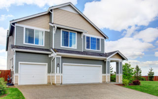 A home with multi-colored paneling